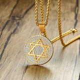 Gold Star of David Necklace