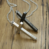 Unique Side Engraved Bible Cross Pendant