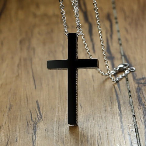 Unique Side Engraved Bible Cross Pendant